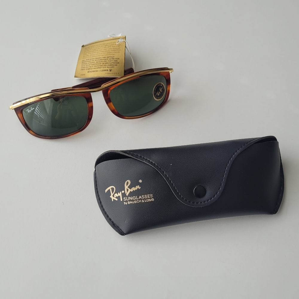 1980's Vintage Bausch & Lomb Ray Ban L1001 Tortoise Brown/Gold - Size 62mm